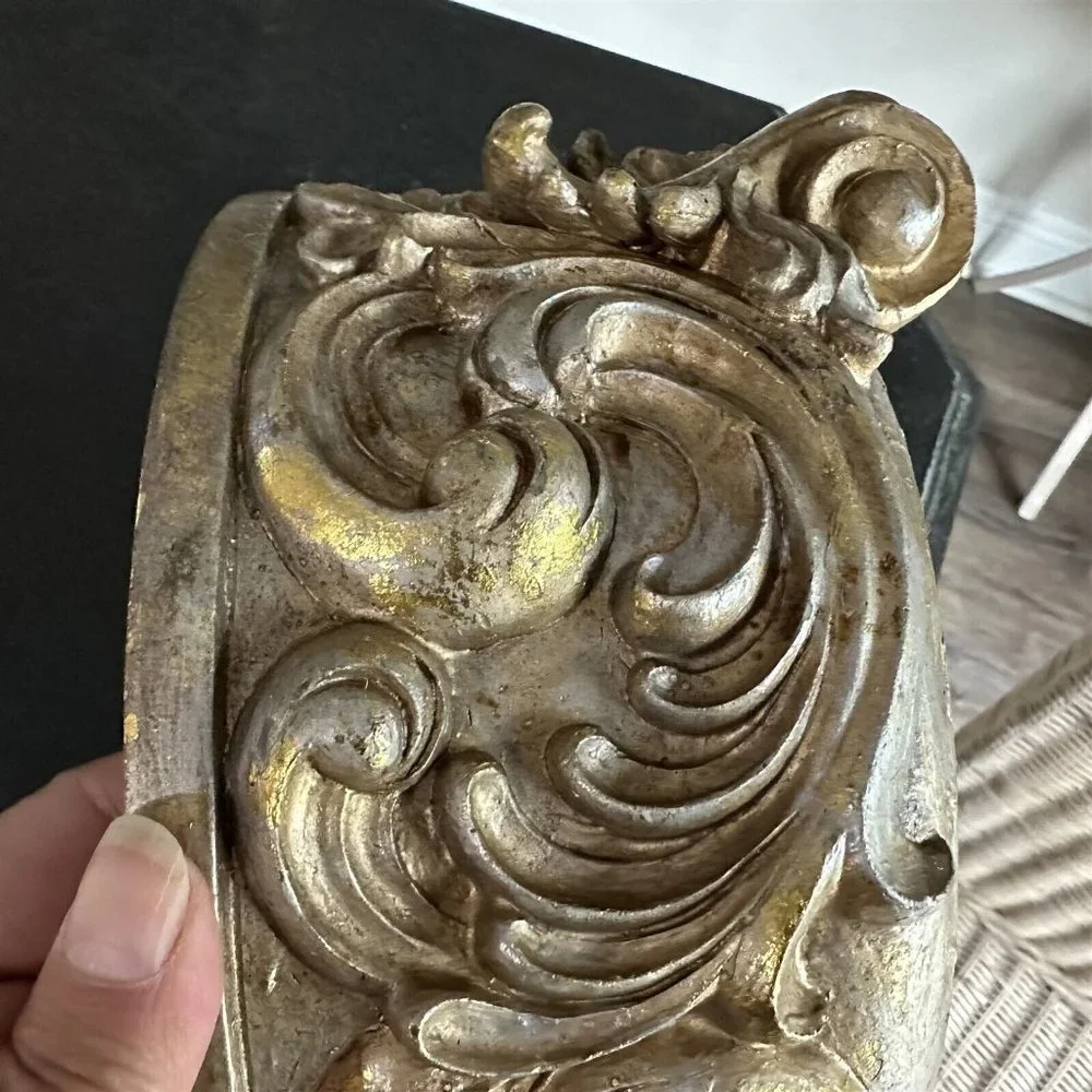 Jewelry Trinket Box Vanity Box Art Nouveau Style Resin Repousse Footed Lined